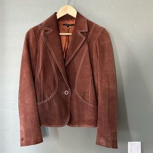 In Suede Leather Jacket